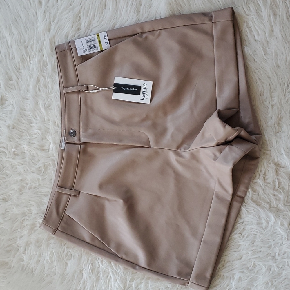 Kensie Jeans Vegan Leather Short Size 14/32 - Picture 1 of 8